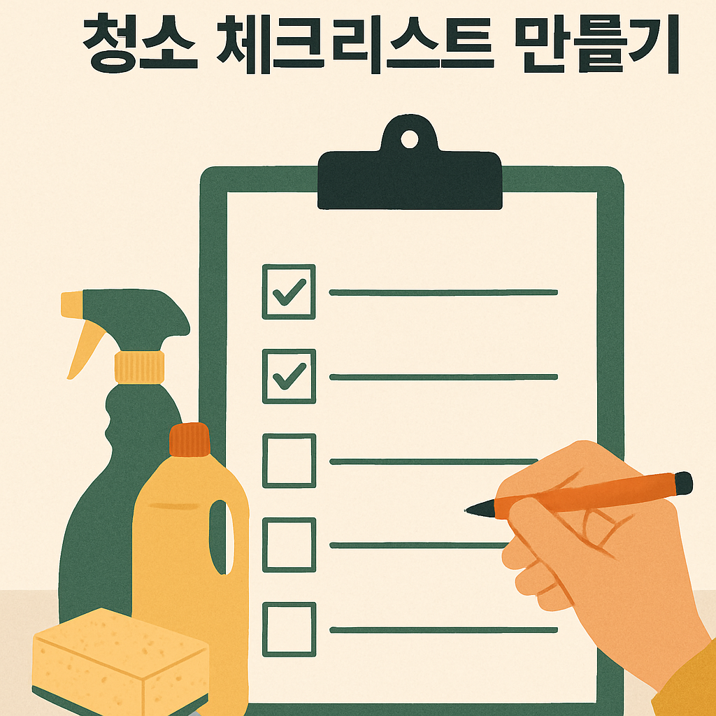 미니멀라이프를 위한 청소 체크리스트 만들기