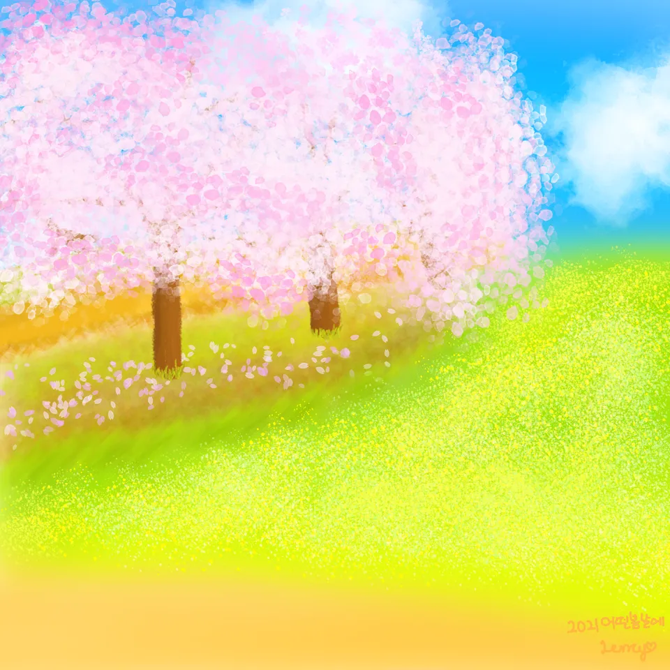 봄 이미지 일러스트 따뜻한 봄 꽃 예쁜 이미지_6