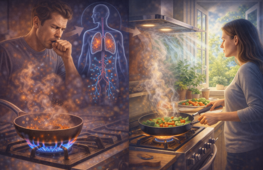 주방의 연소 가스 노출 관련 사진