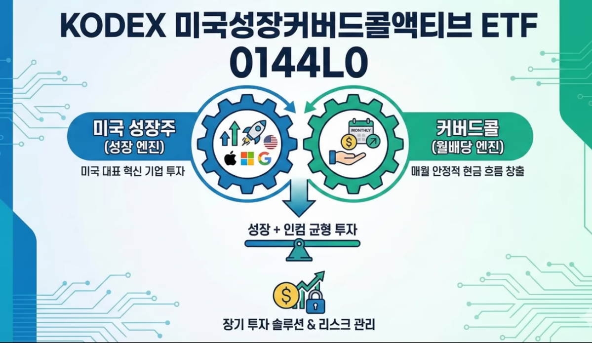 배당 커버드콜 40%와 성장 커버드콜 60%의 조합