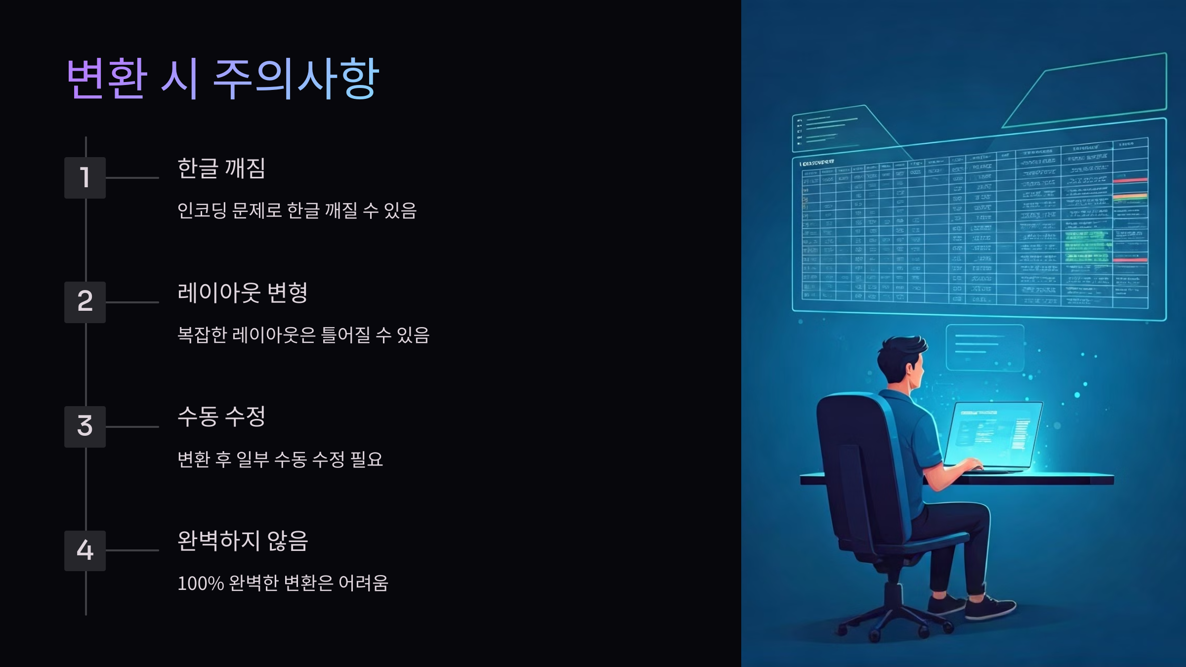 변환주의사항