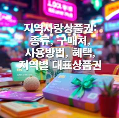 지역사랑상품권: 종류,구매처,사용방법,혜택 및 지역별 대표상품권