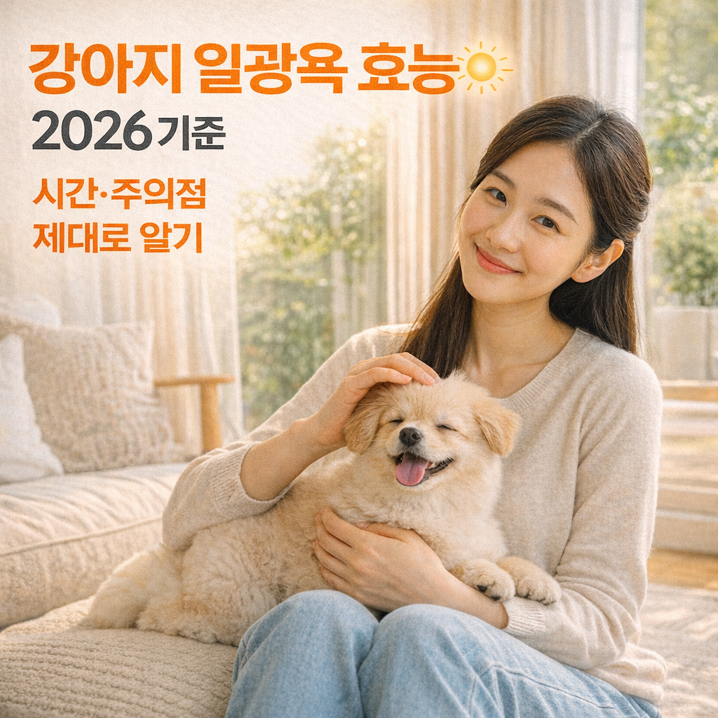 강아지 일광욕 효능 2026 기준 ｜ 시간&middot;주의점 제대로 알기