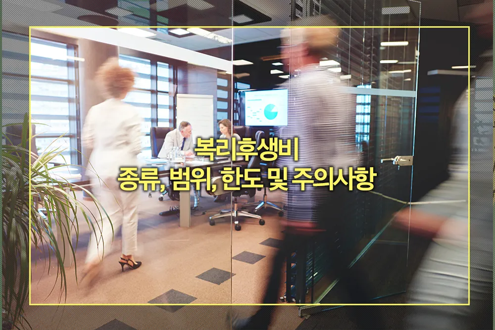 복리후생비 종류 범위 한도 주의사항