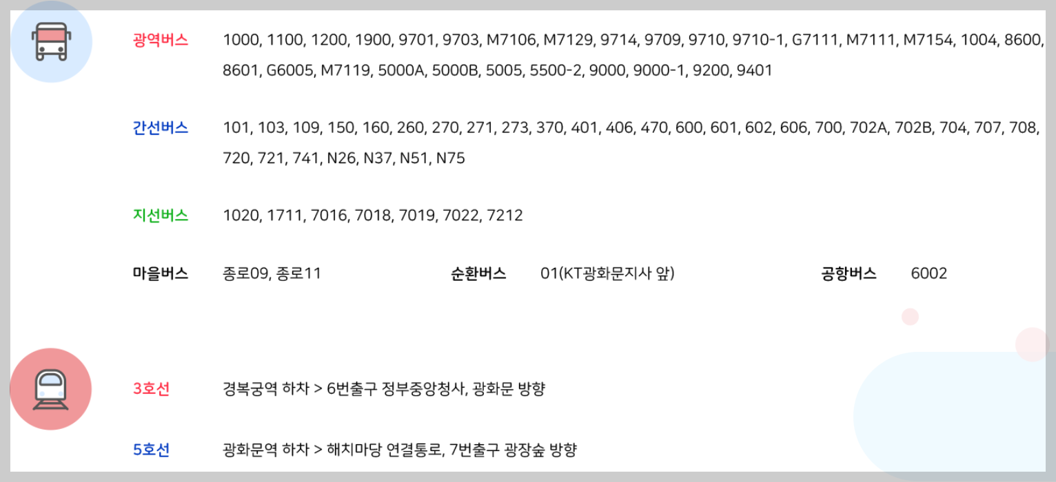 광화문광장 교통