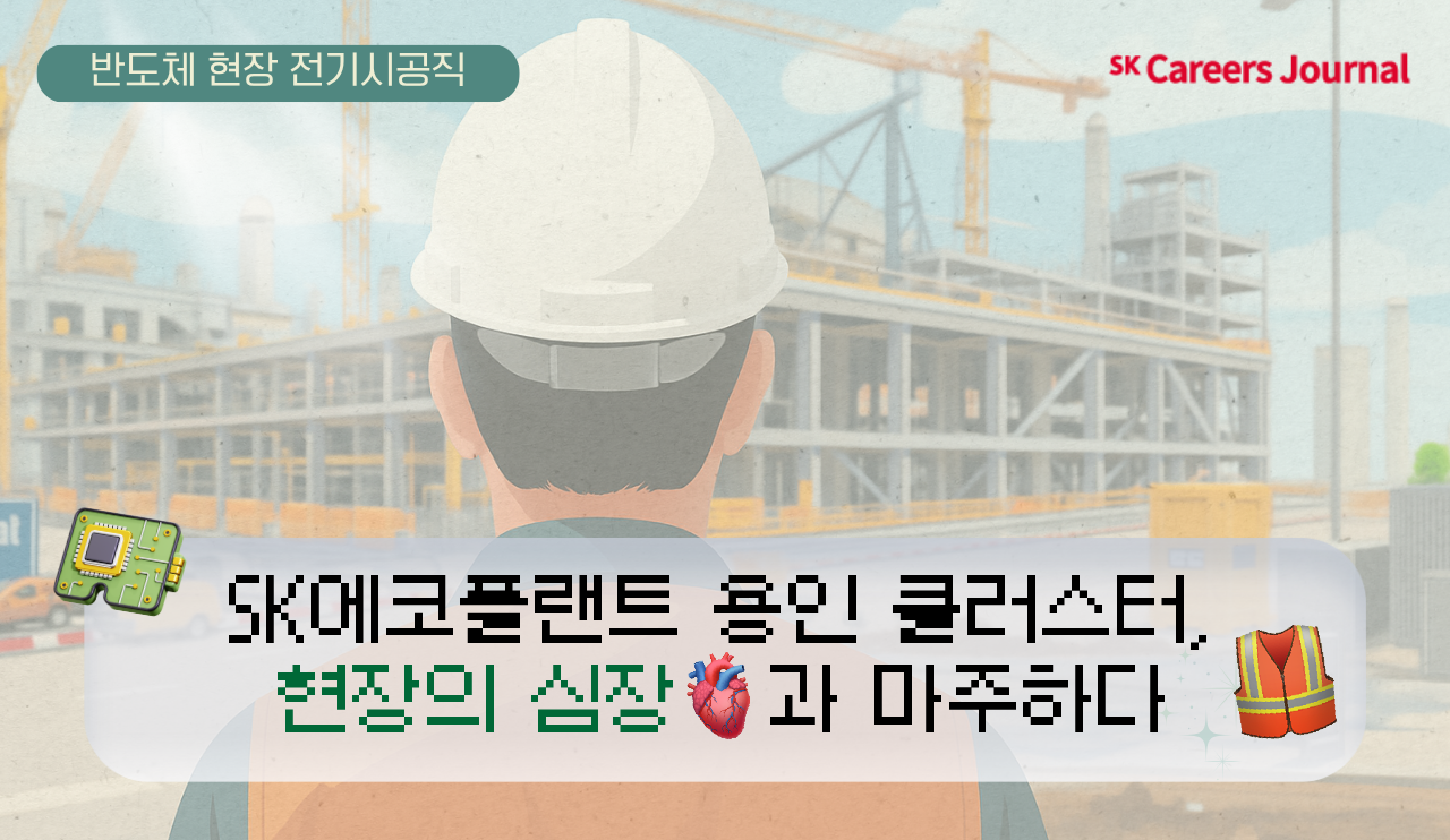 [🌳ECO슼터뷰] 최첨단 반도체 클러스터, 현장의 심장과 마주하다🫀- SK에코플랜트 용인 반도체 클러스터 전기시공직 직무 인터뷰