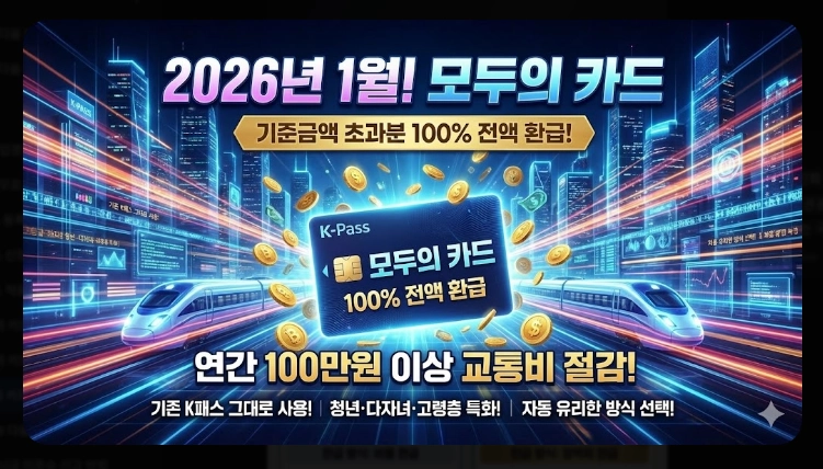 2026 모두의 카드 K패스(신청, 환급, 차이)(+사례)