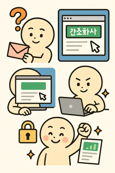 연말정산 공제 자료 일괄 다운로드 과정