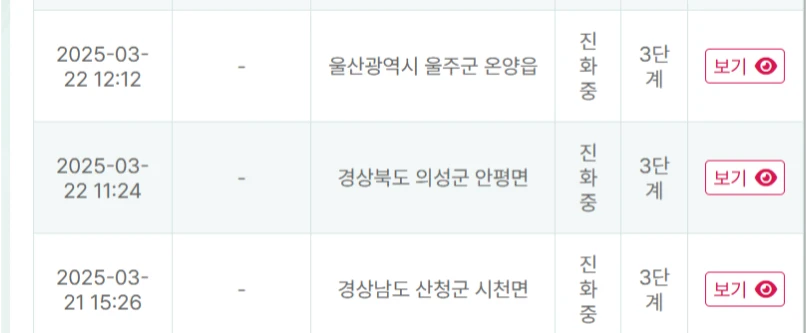 산불진행상황
