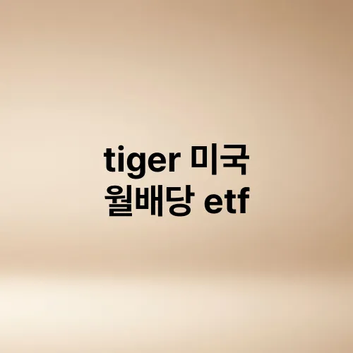 tiger 미국 월배당 etf