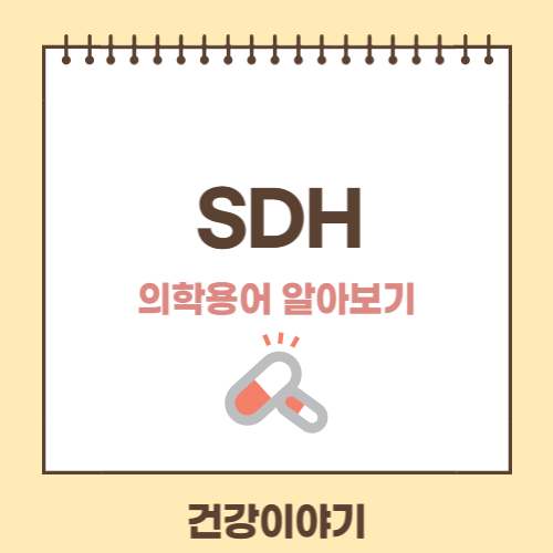 의학용어 SDH란 무슨 뜻일까요?