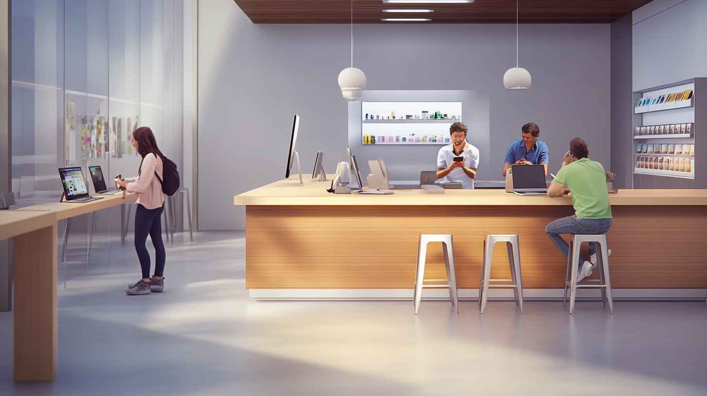 애플스토어-인테리어-디스플레이-제품진열-고객서비스