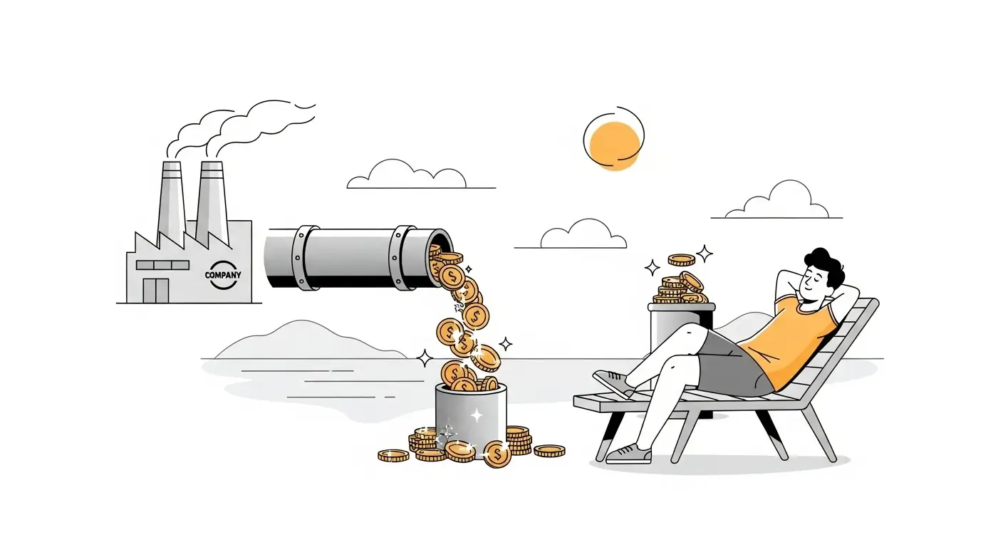 기업의 이익을 배당금이라는 현금 흐름으로 받는 배당주 투자의 개념