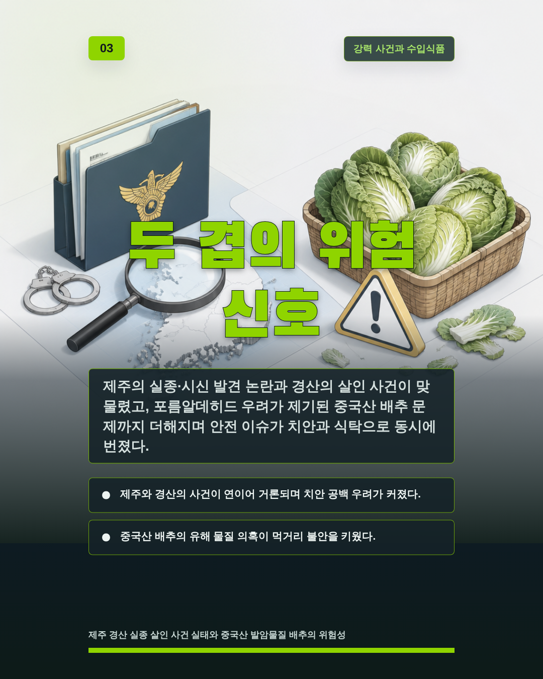 두 겹의 위험 신호