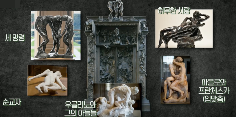 로댕의 각각의 청동상을 모아서 만든 지옥의 문