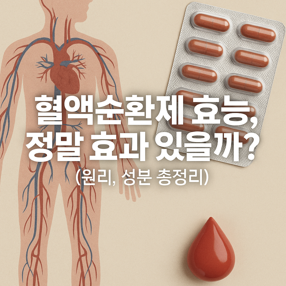 혈액순환제 효능, 정말 효과 있을까? (원리, 성분 총정리)
