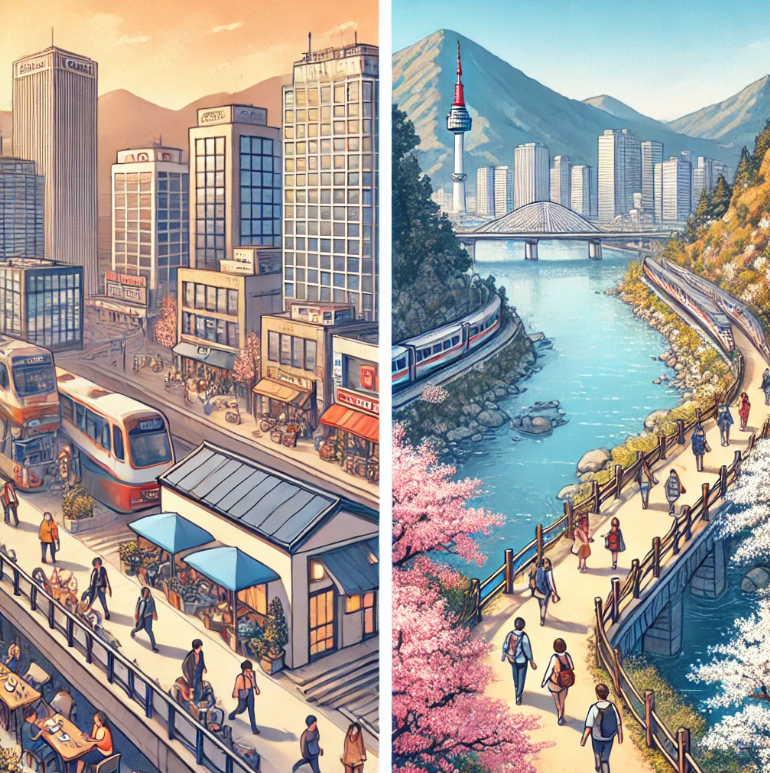 도심 vs 자연 여행지 (서울근교, 산, 바다)