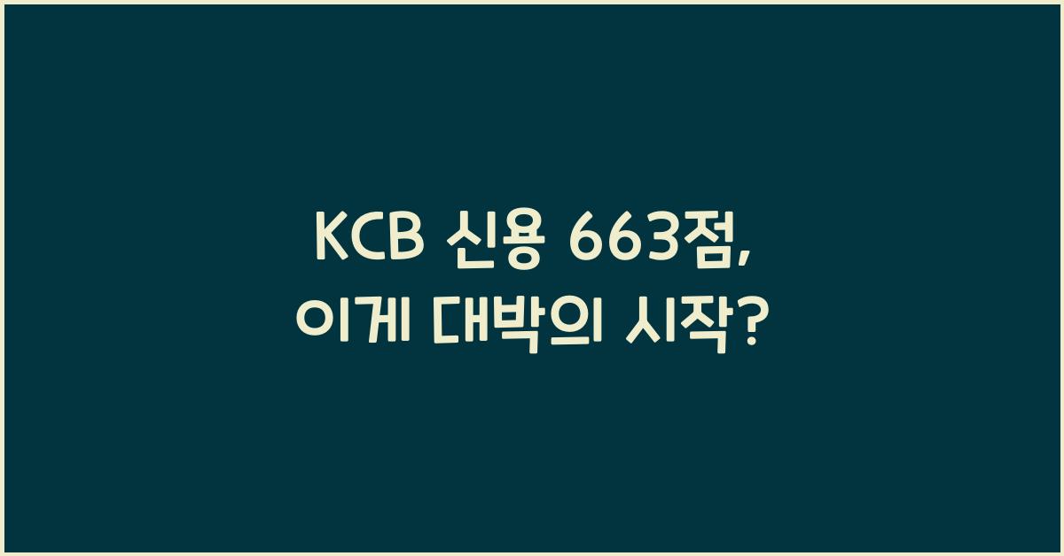 KCB 신용 663점