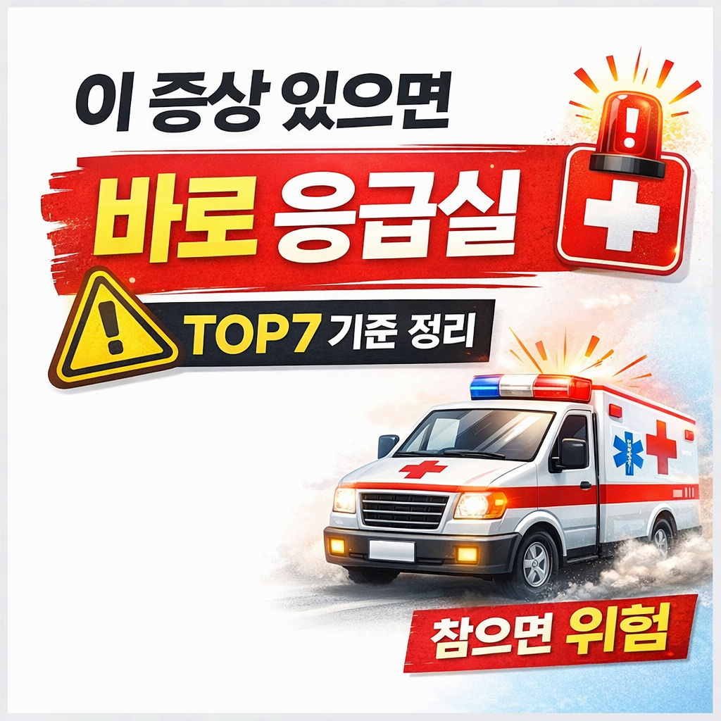 응급실 가야 하는 기준 TOP7 (이 증상 있으면 바로 병원)