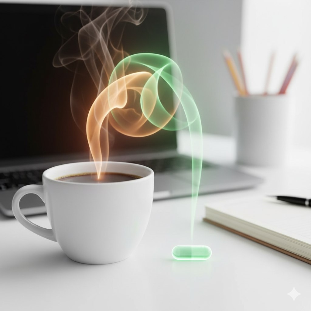 커피와 L-테아닌 캡슐의 시너지 효과