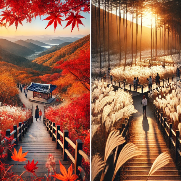 단풍 명소와 억세 명소 사진