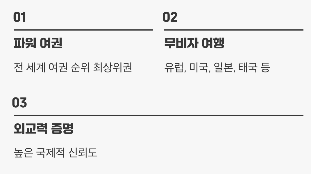 대한민국 여권의 놀라운 힘