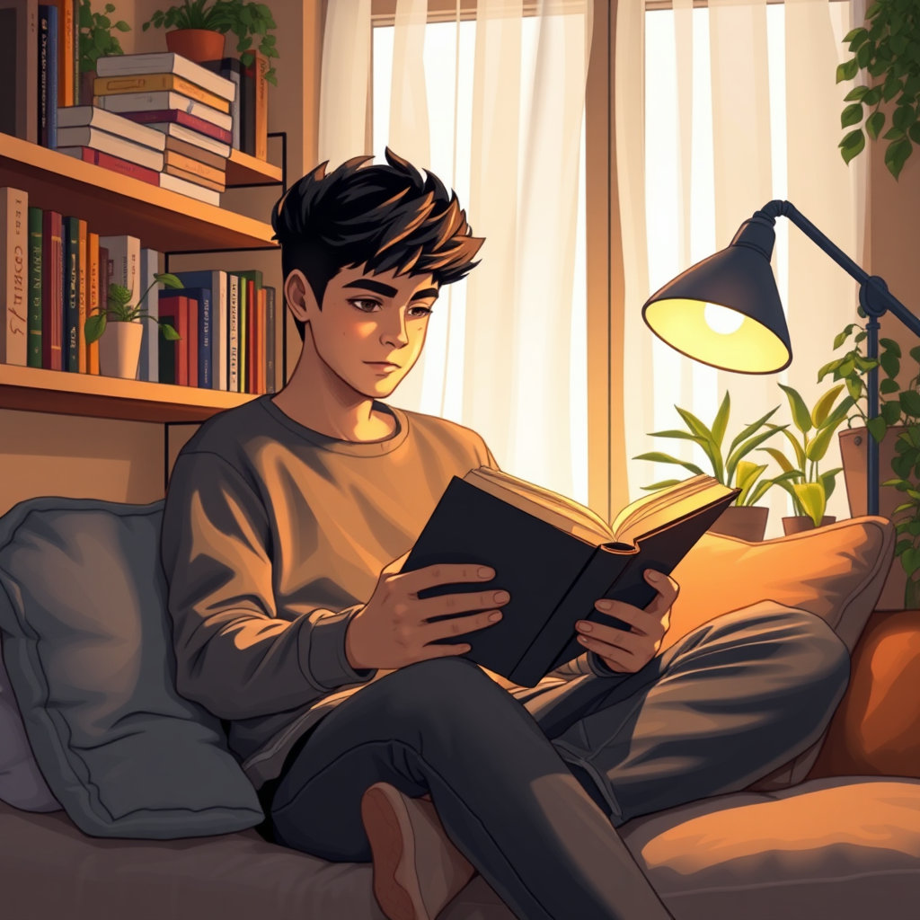 책읽는 모습 이미지