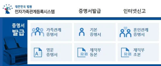 대법원-가족-관계-증명서-발급