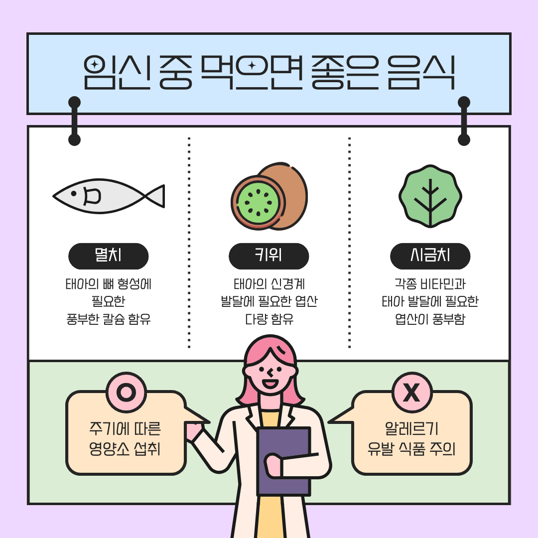 임신 중 먹으면 좋은 음식.