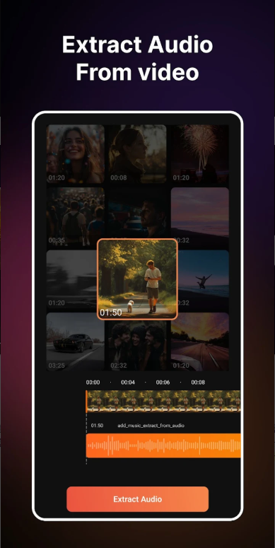 뮤직 비디오 메이커 앱, 비디오에 음악 추가 하기