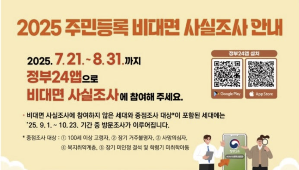 주민등록 사실조사 비대면