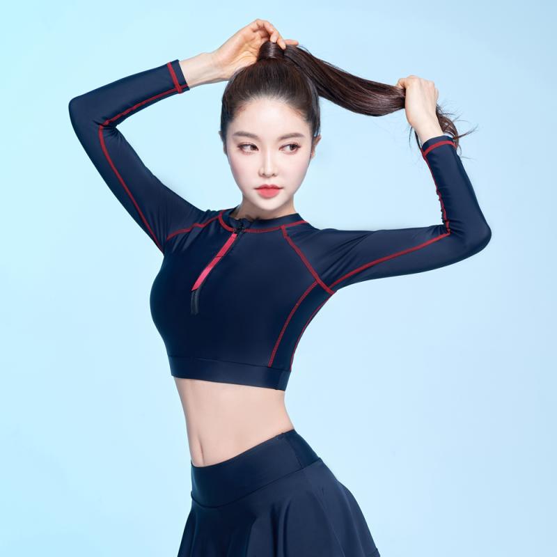 벤디스 루즈핏 여성 래쉬가드 세트 집업 상의 하의 크롭 빅사이즈 비치웨어 C256