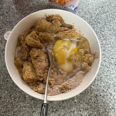 위트빅스 반죽에 계란이 들어간 사진