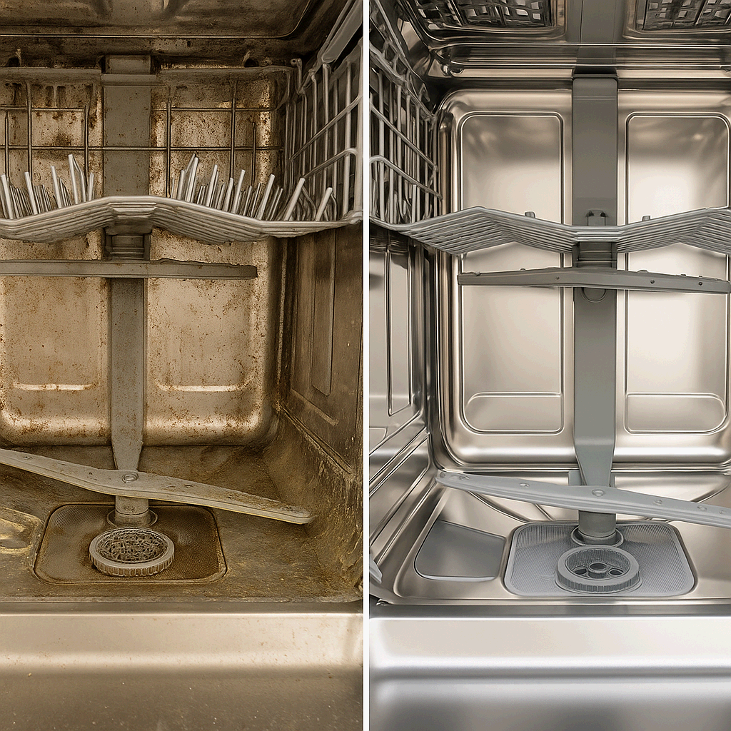 식기세척기 내부 청소 및 고무 패킹 곰팡이 제거법