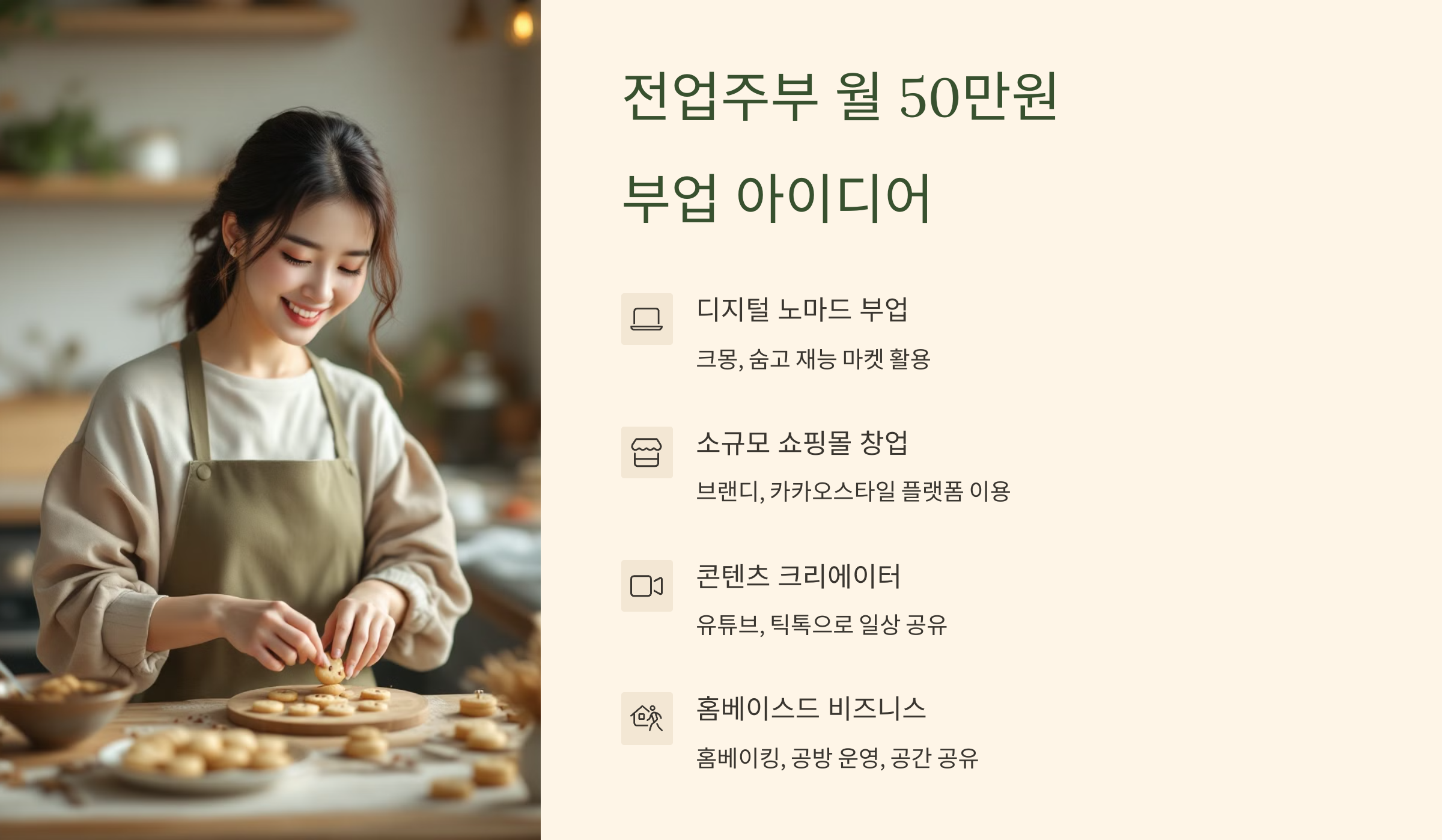 전업 주부 50만원 부업 아이디어