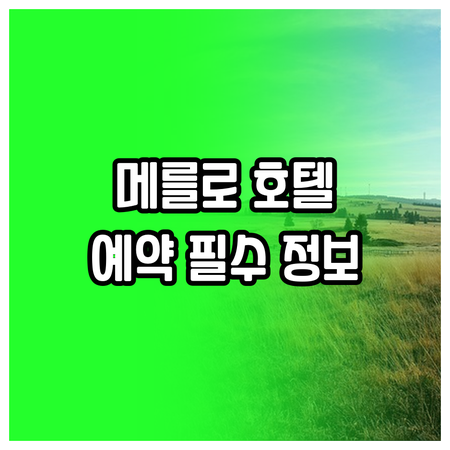 아르헨티나 메를로 호텔 예약 전 필독