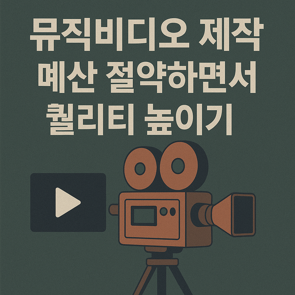 뮤직비디오 제작, 예산 절약하면서 퀄리티 높이는 사진