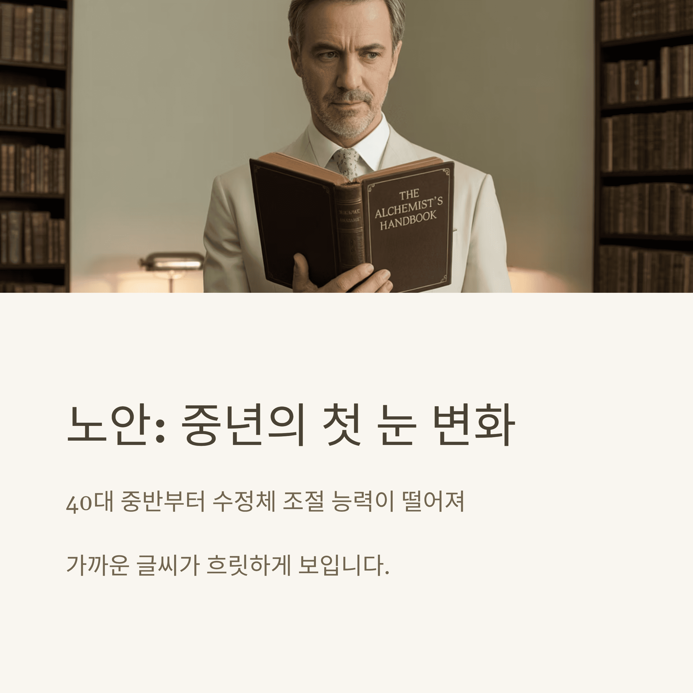 중년 눈 건강 관리의 모든 것!