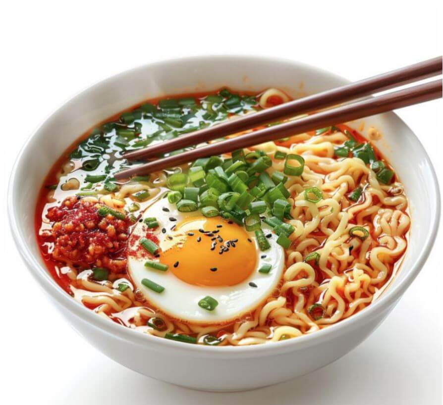 계란을 띄운 라면