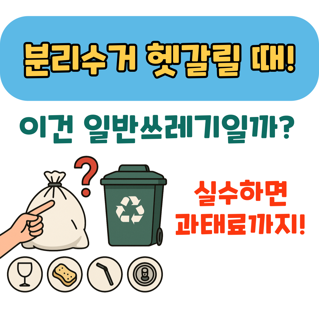 이건 일반쓰레기일까? 헷갈리는 분리배출, 실수하면 과태료까지!