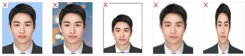 여권 사진 규격 예시