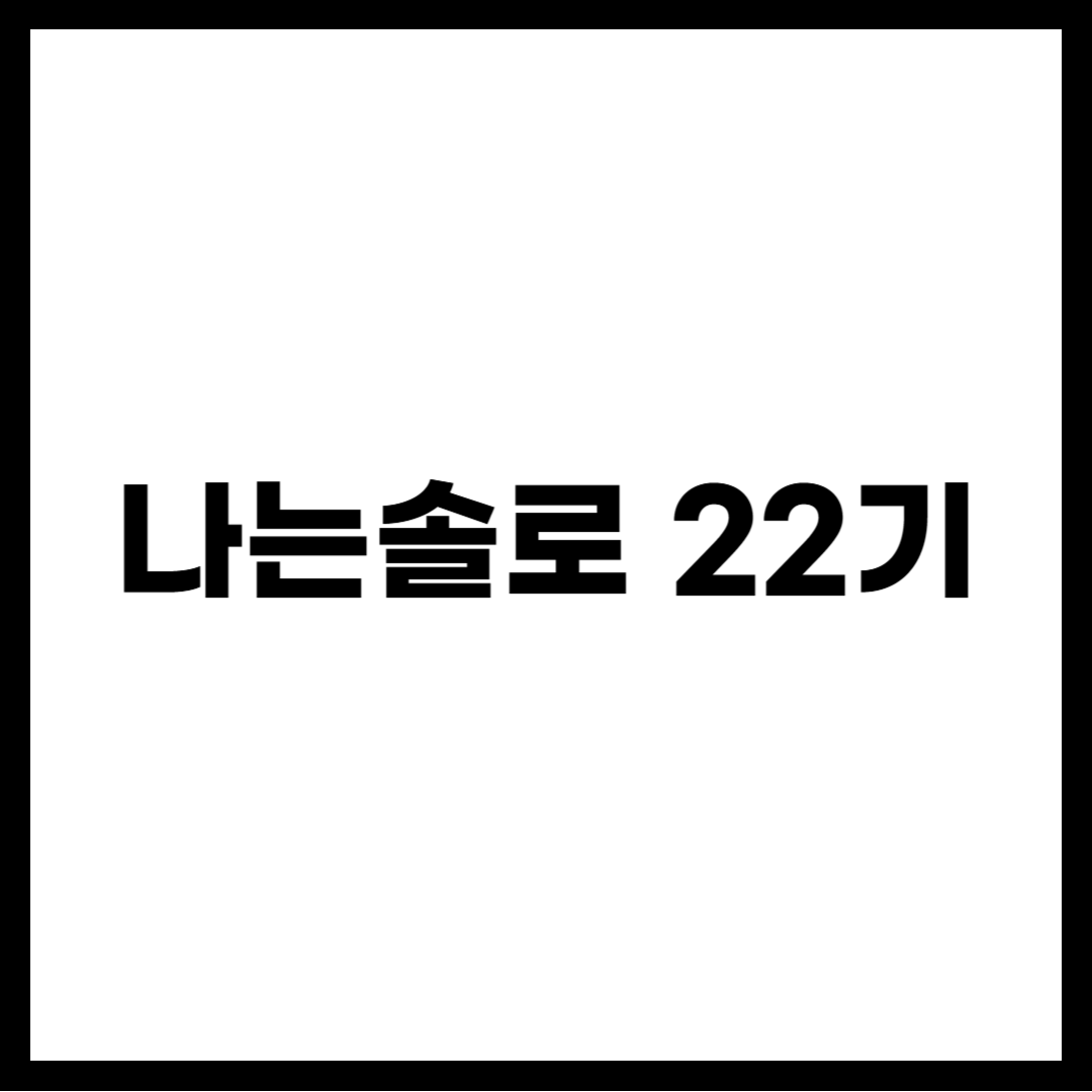 나는솔로 22기