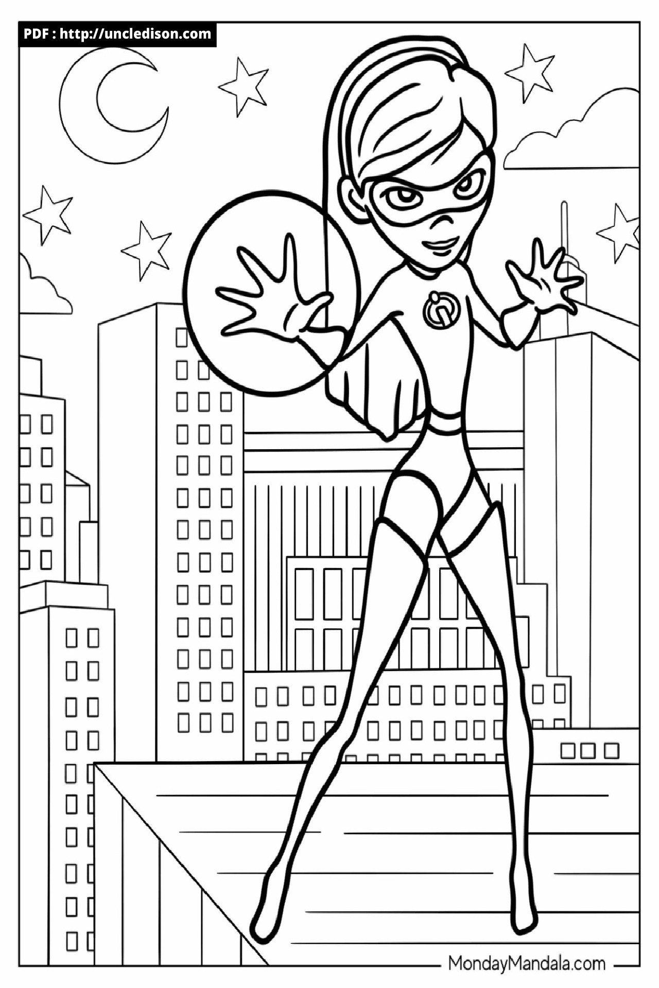 인크레더블 색칠공부 디즈니 도안