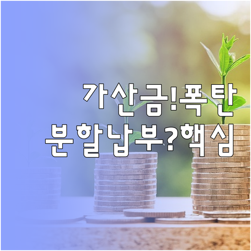 국민연금 미납 가산금 복리 부담 최소..