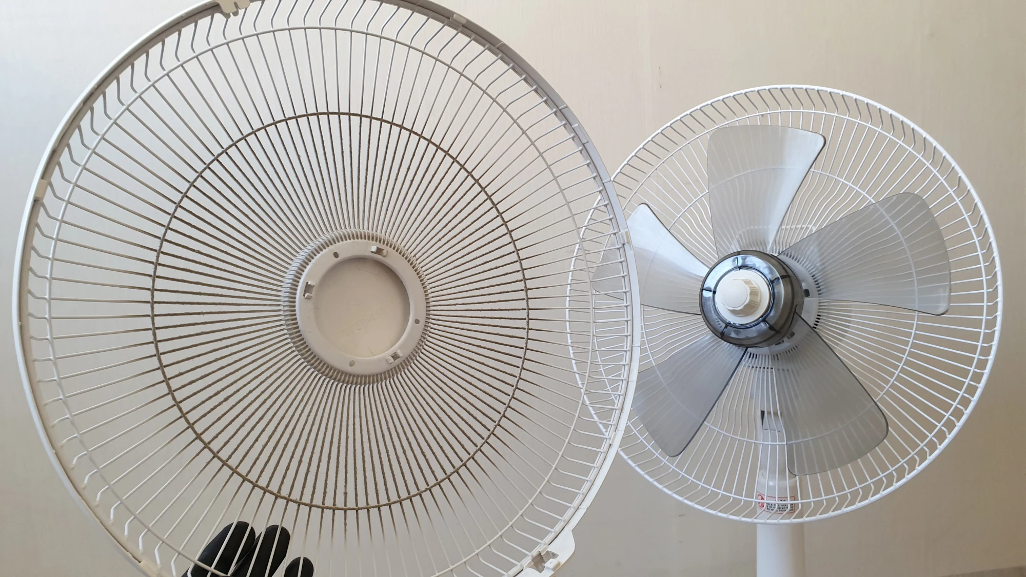 선풍기 망 뗀 모습