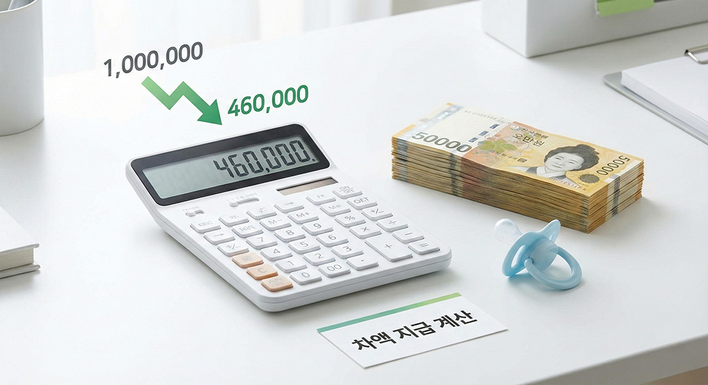 2026년 부모급여 어린이집 이용 시 차액 지급 계산기 이미지