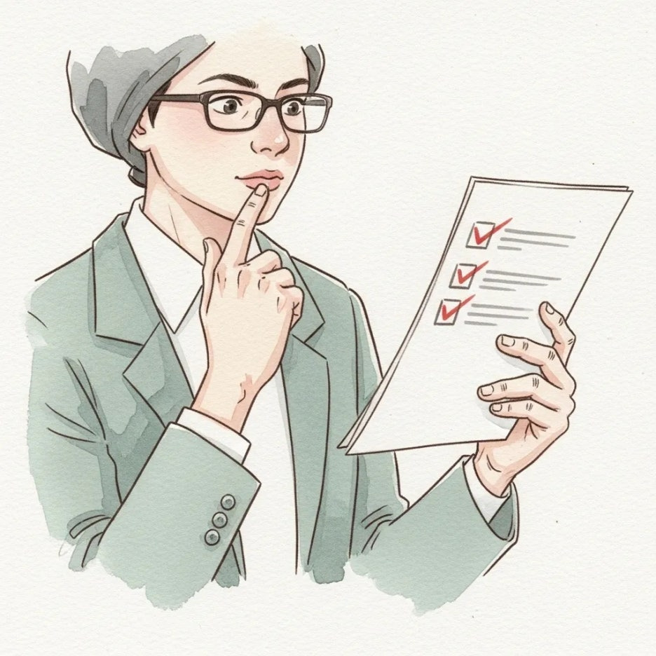 마라톤 접수 시 주의할 점을 생각하는 사람