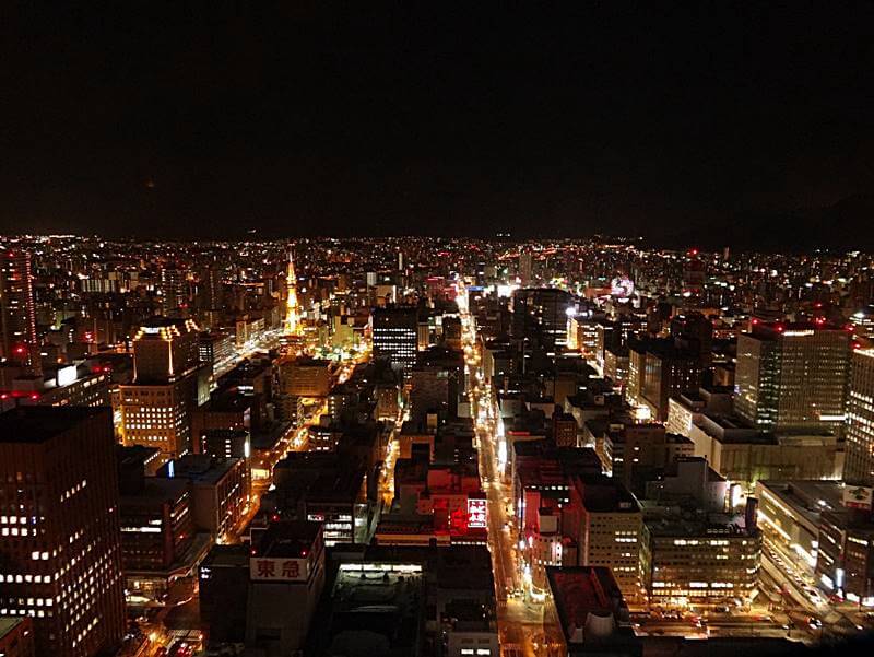 삿포로-야간-도시의-모습