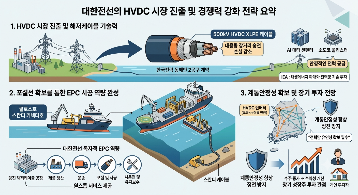 대한전선 (HVDC, 포설선, 계통안정성)