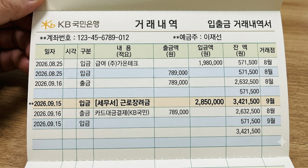 2026 근로장려금 지급일 조회 홈택스